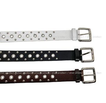 35mm Real Cowhide Eyelet Belt